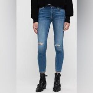 All Saints denim  Mast mid wash skinny Jean 24/25